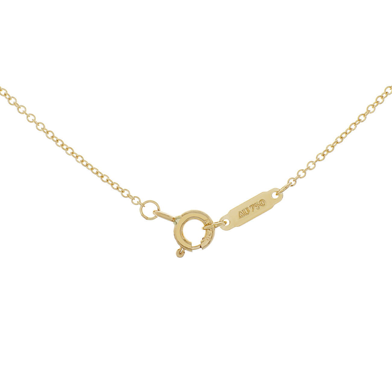 Exclusive Tiffany & Co. 18K Yellow Gold Heart Key Pendant — Back View