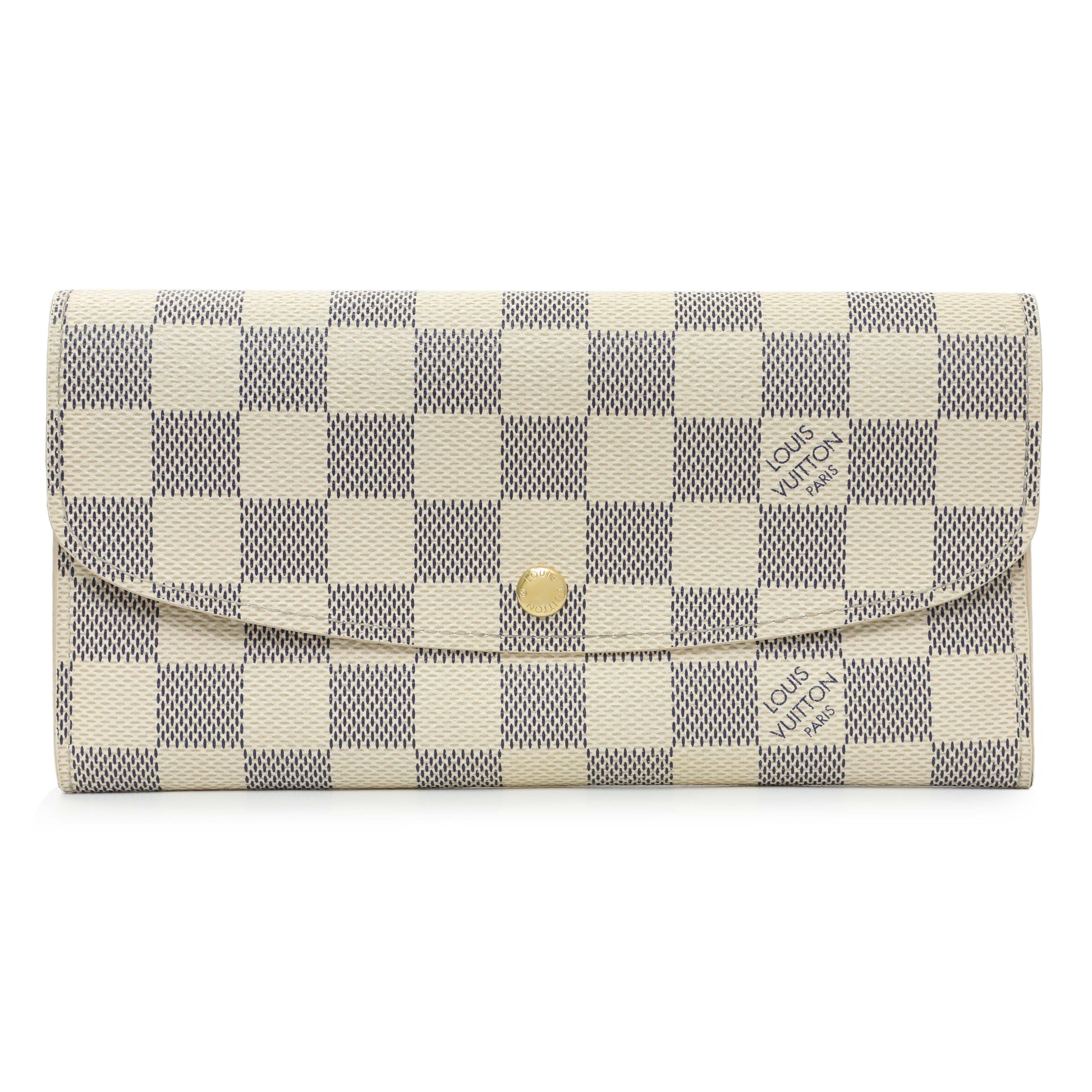 Exclusive Louis Vuitton Damier Azur Emilie Wallet — Front View
