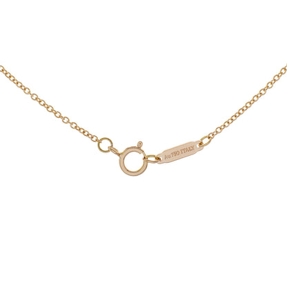 Exclusive Tiffany & Co. 18K Rose Gold Diamond Small T Smile Pendant — Top View