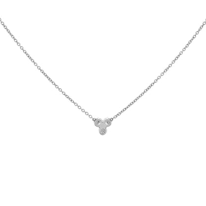 Exclusive Tiffany & Co. Platinum Diamond Aria Pendant Necklace — Side View