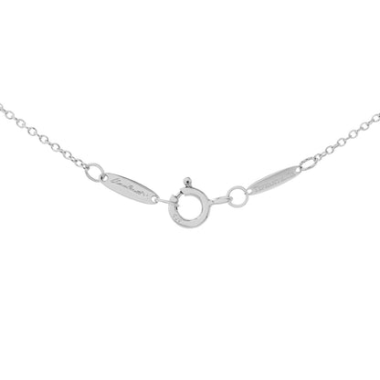 Exclusive Tiffany & Co. Sterling Silver Elsa Peretti Carved Heart Pendant Necklace — Back View
