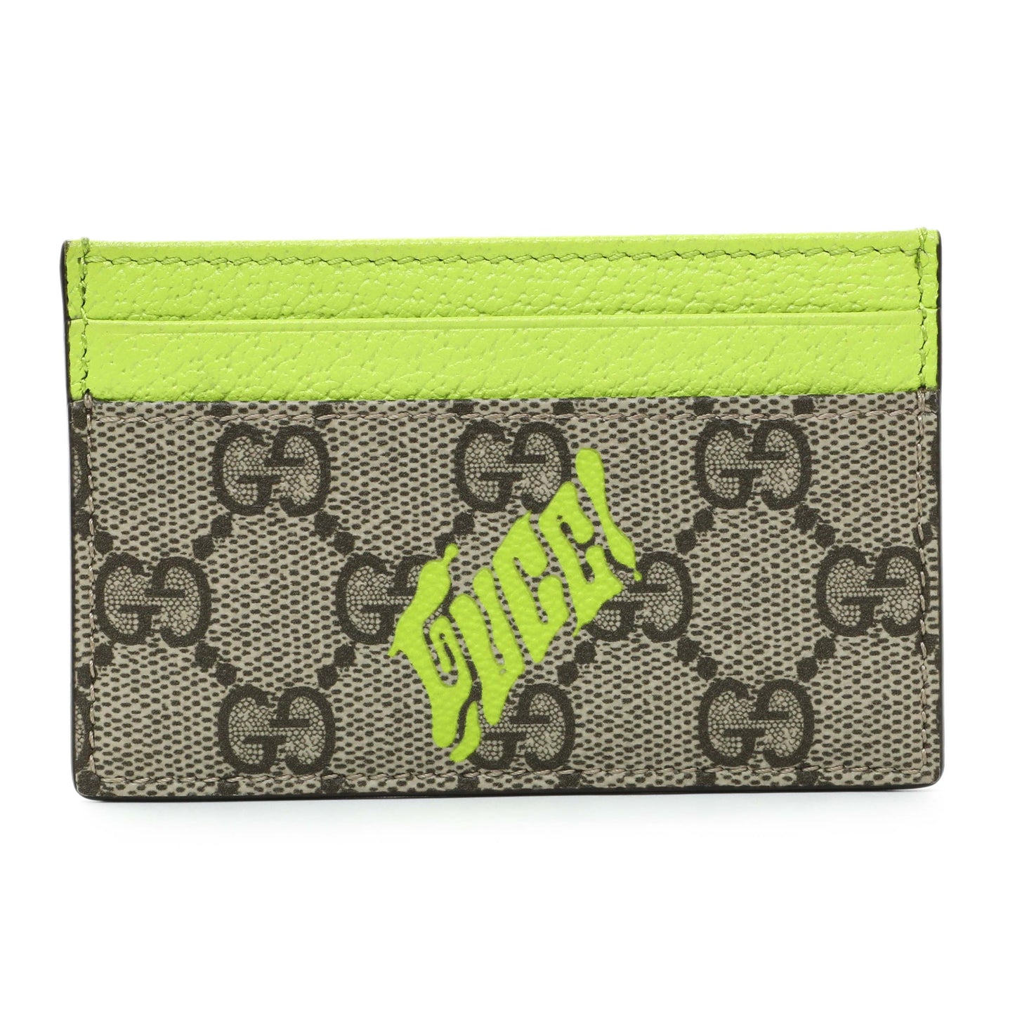 Exclusive GG Monogram Card Case with Print GG Canvas — Front View