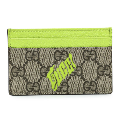 Exclusive GG Monogram Card Case with Print GG Canvas — Front View