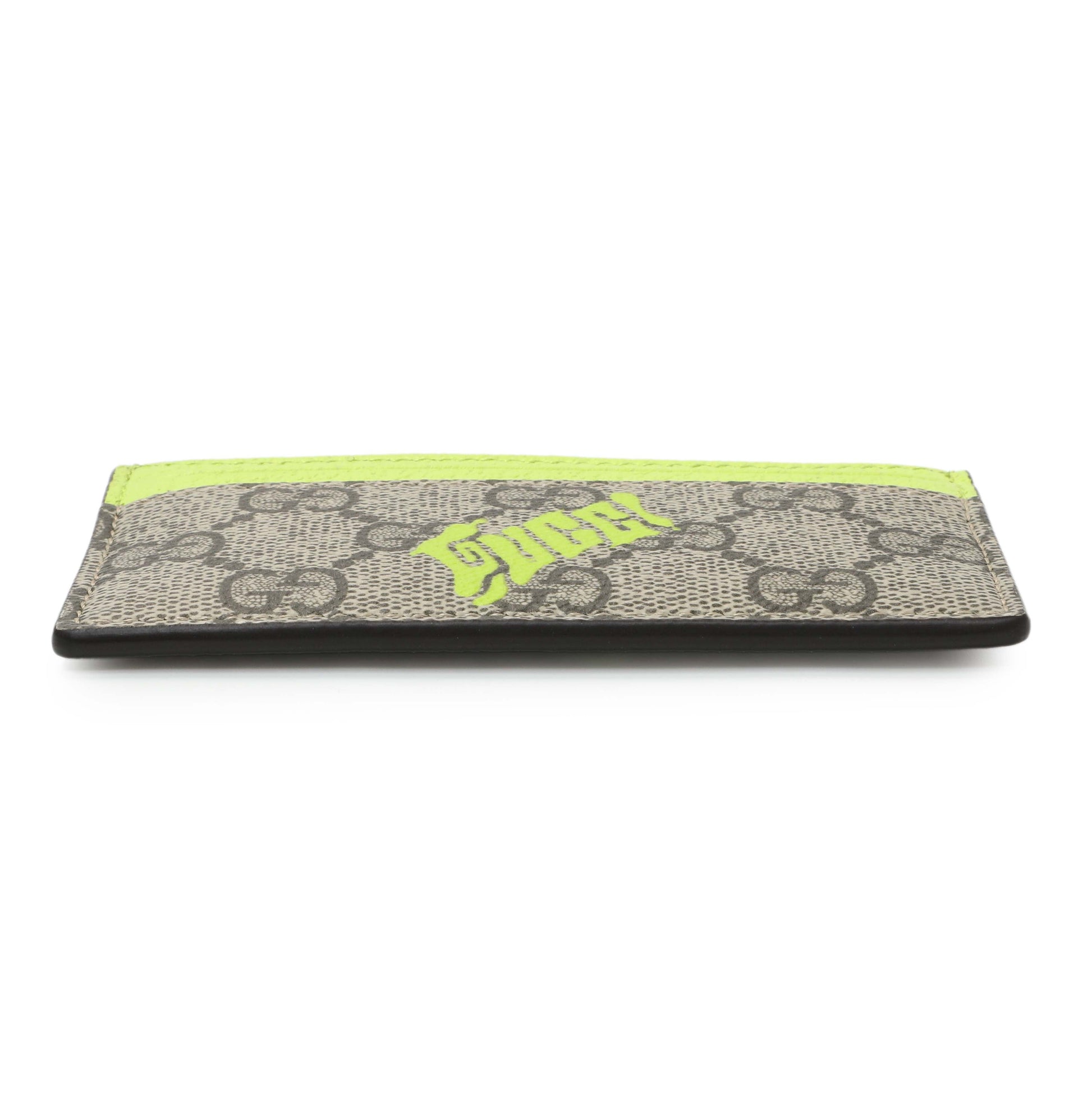 Exclusive GG Monogram Card Case with Print GG Canvas — Back View