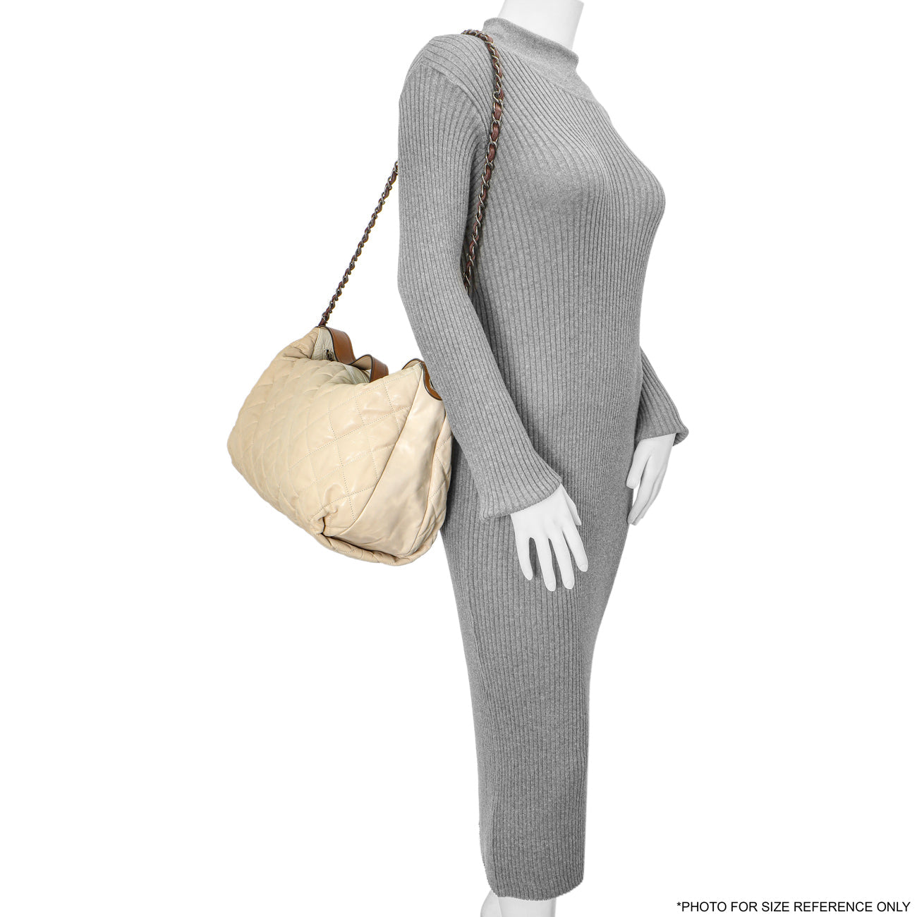 Exclusive Chanel Beige Quilted Iridescent Calfskin Coco Daily — Alternate View 11