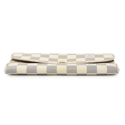 Exclusive Louis Vuitton Damier Azur Emilie Wallet — Back View