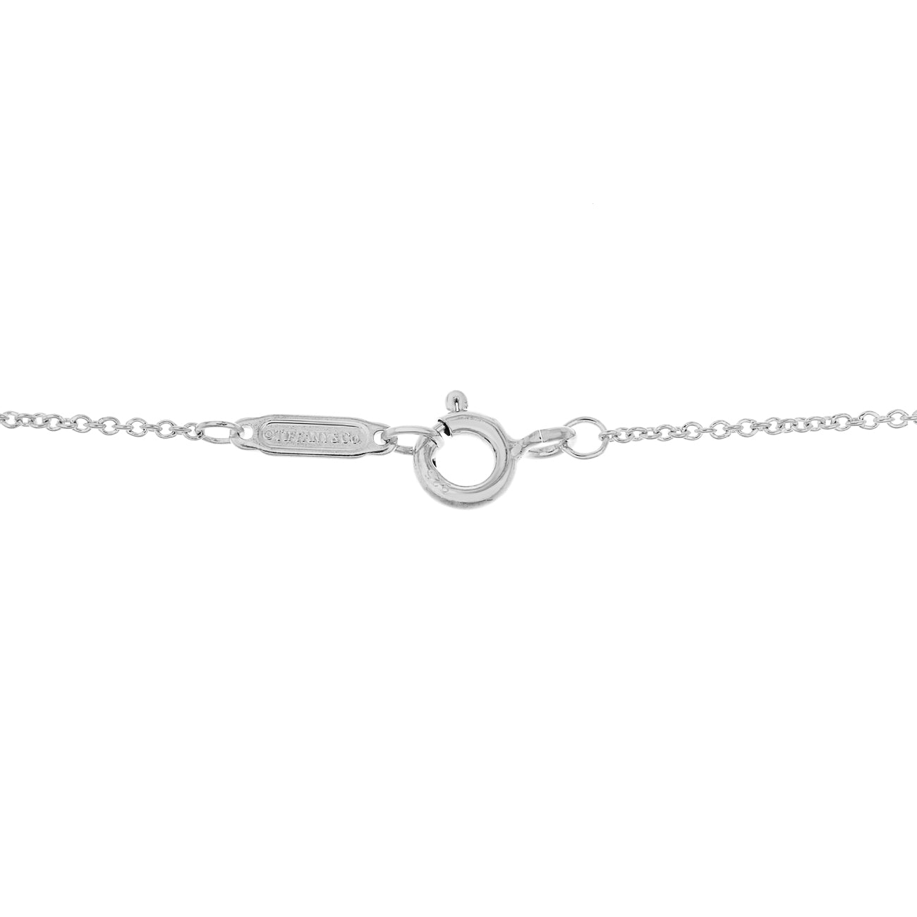 Exclusive Tiffany & Co. Sterling Silver Round Notes Pendant Necklace — Back View
