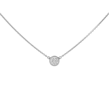 Exclusive Tiffany & Co. Platinum Diamonds by the Yard Pendant Necklace — Front View