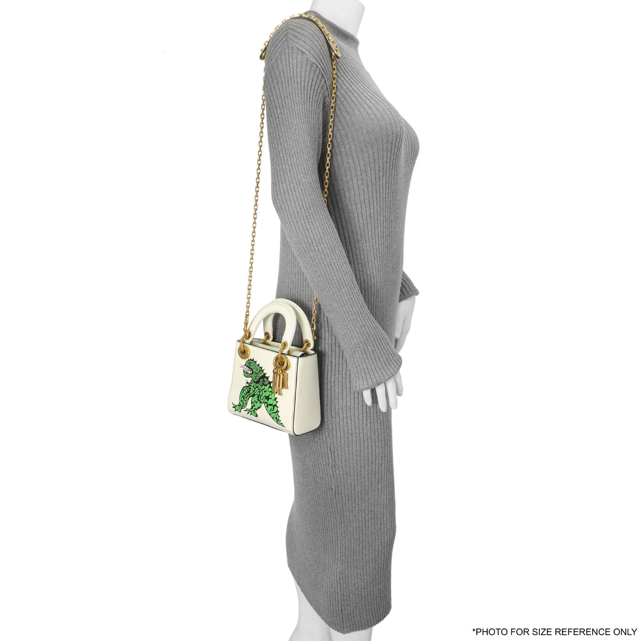 Exclusive Christian Dior White Calfskin Niki De Saint Phalle Mini Supple Lady Dior — Alternate View 8