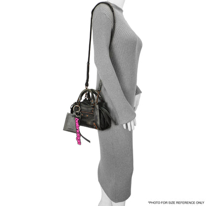 Exclusive Balenciaga Black Used Calfskin Mini Neo City — Alternate View 13
