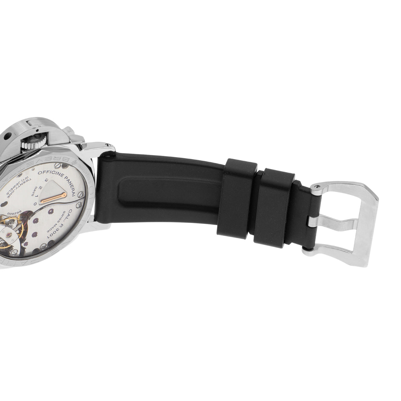 Exclusive Panerai Stainless Steel Luminor Marina 1950 3 Days PAM00422 — Detail View