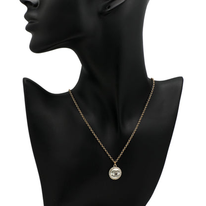 Exclusive Chanel Round CC Pearl Crystal Pendant — Top View