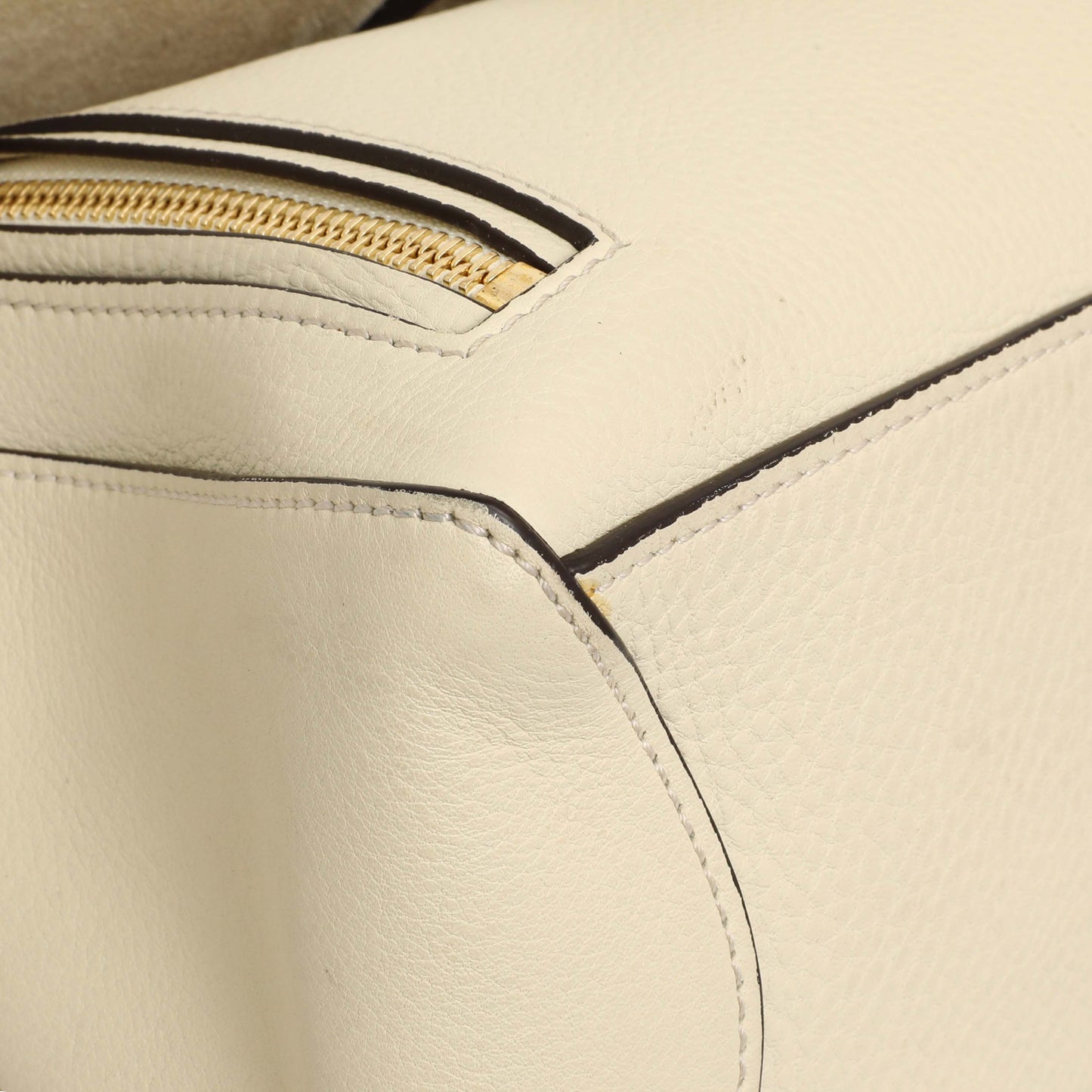 Exclusive Chloe White Calfskin Small Faye Day Shoulder Bag — Top View