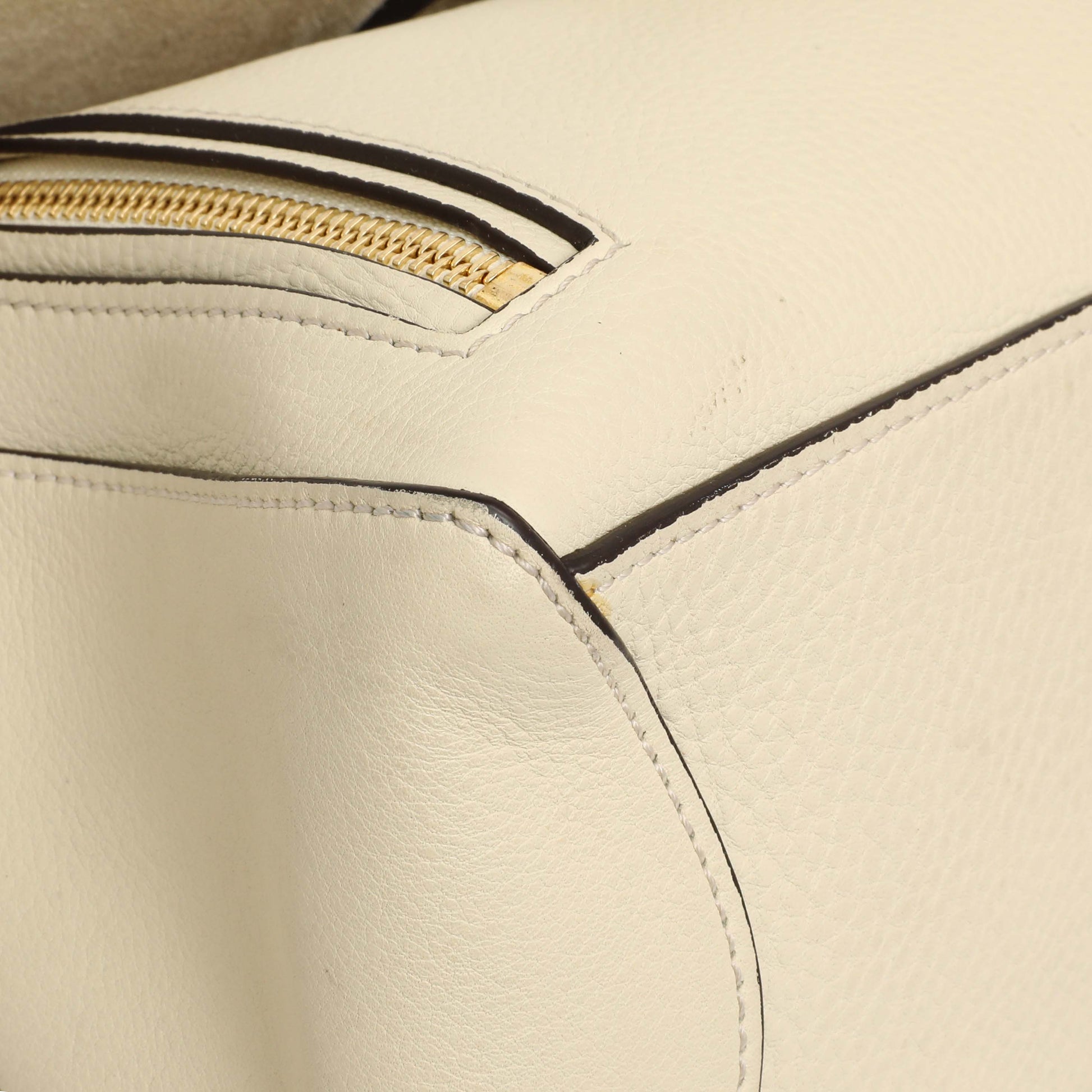 Exclusive Chloe White Calfskin Small Faye Day Shoulder Bag — Top View