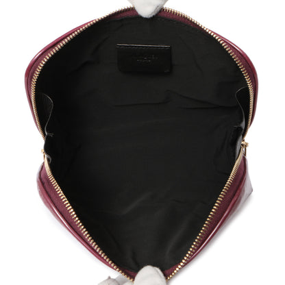 Exclusive Saint Laurent Purple Patent Y-Mail Cosmetic Case — Top View