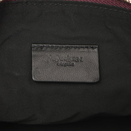 Exclusive Saint Laurent Purple Patent Y-Mail Cosmetic Case — Detail View