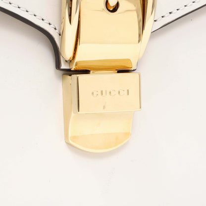 Exclusive Gucci White Calfskin Mini Sylvie Top Handle Bag — Alternate View 7