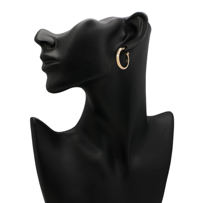 Exclusive 14K Yellow Gold Hoop Earrings — Back View