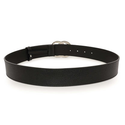Exclusive Gucci Black Calfskin Double G 40mm Belt — Side View