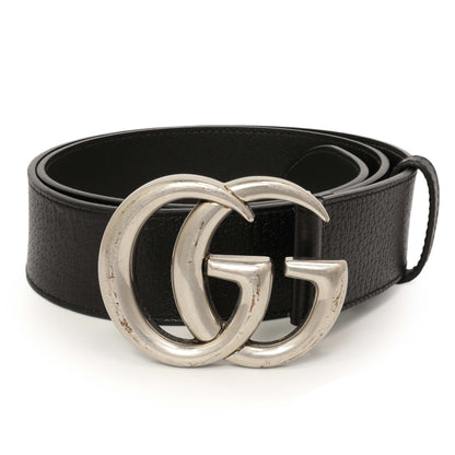 Exclusive Gucci Black Calfskin Double G 40mm Belt — Back View