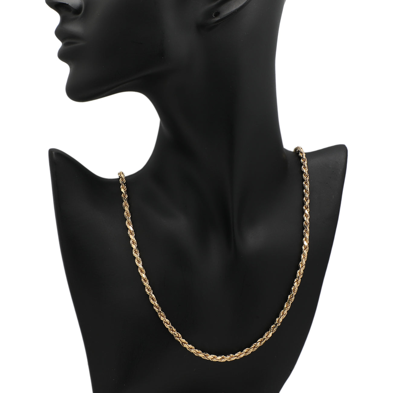 Exclusive 14K Yellow Gold Rope Chain — Back View