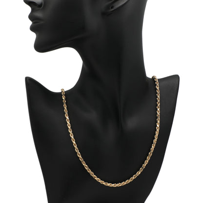 Exclusive 14K Yellow Gold Rope Chain — Back View