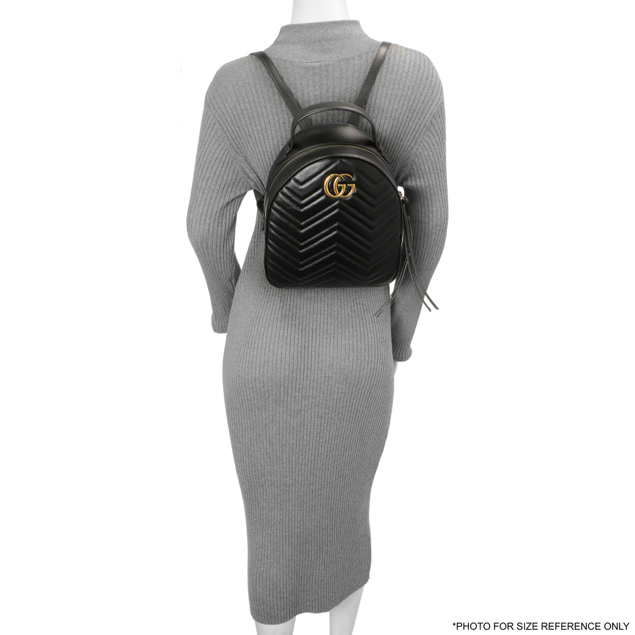 Exclusive Gucci Black Calfskin Matelasse GG Marmont Backpack — Alternate View 10