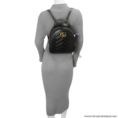 Exclusive Gucci Black Calfskin Matelasse GG Marmont Backpack — Alternate View 10