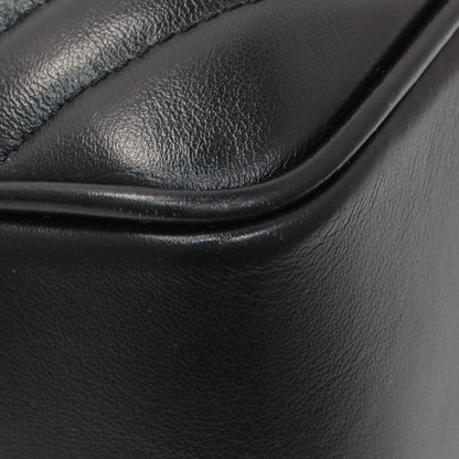 Exclusive Saint Laurent Black Calfskin Matelasse Monogram Lou Camera Bag — Top View