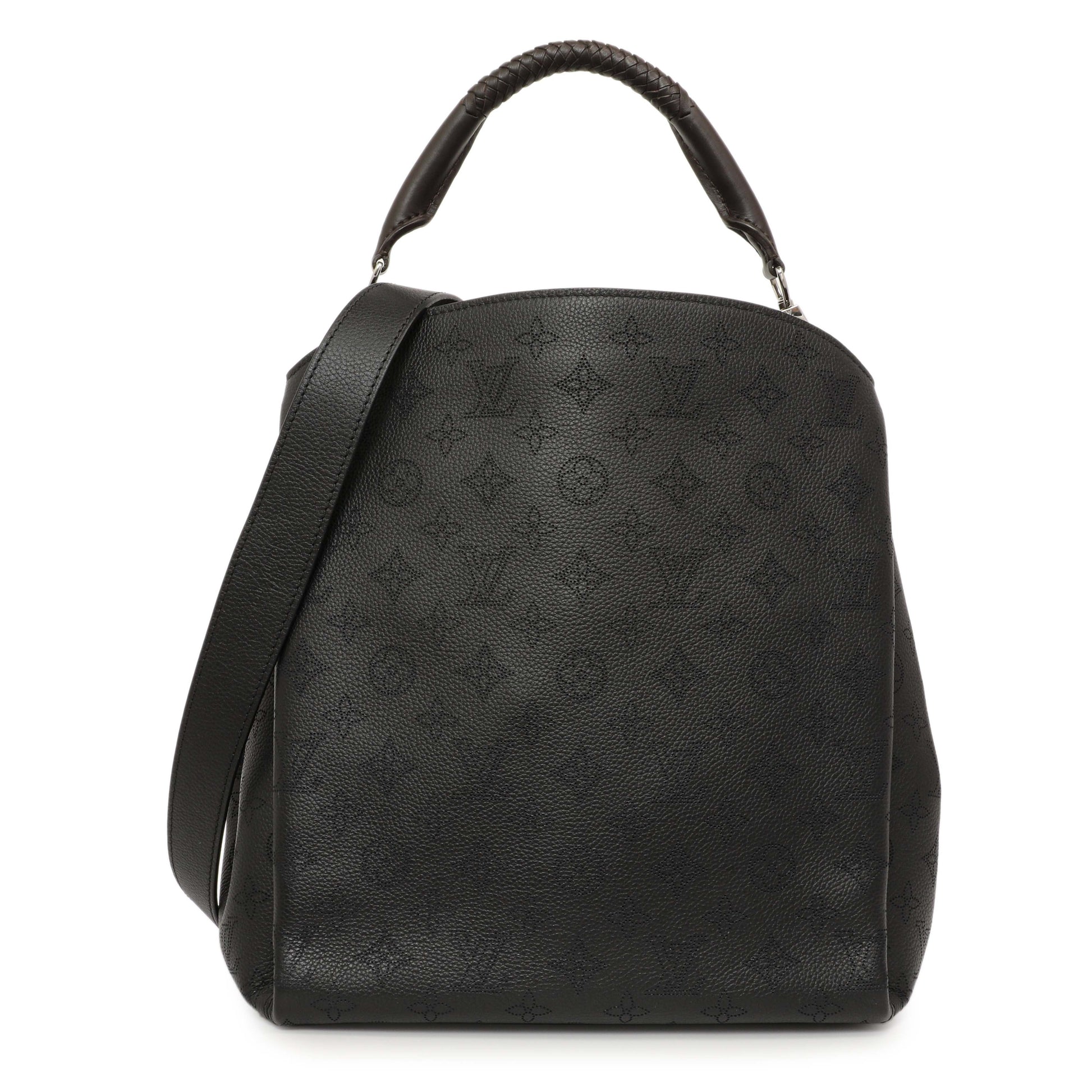 Exclusive Louis Vuitton Black Mahina Babylone PM — Front View