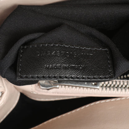 Exclusive Saint Laurent Beige Calfskin Y Quilted Monogram Medium Loulou Chain Satchel — Lifestyle View