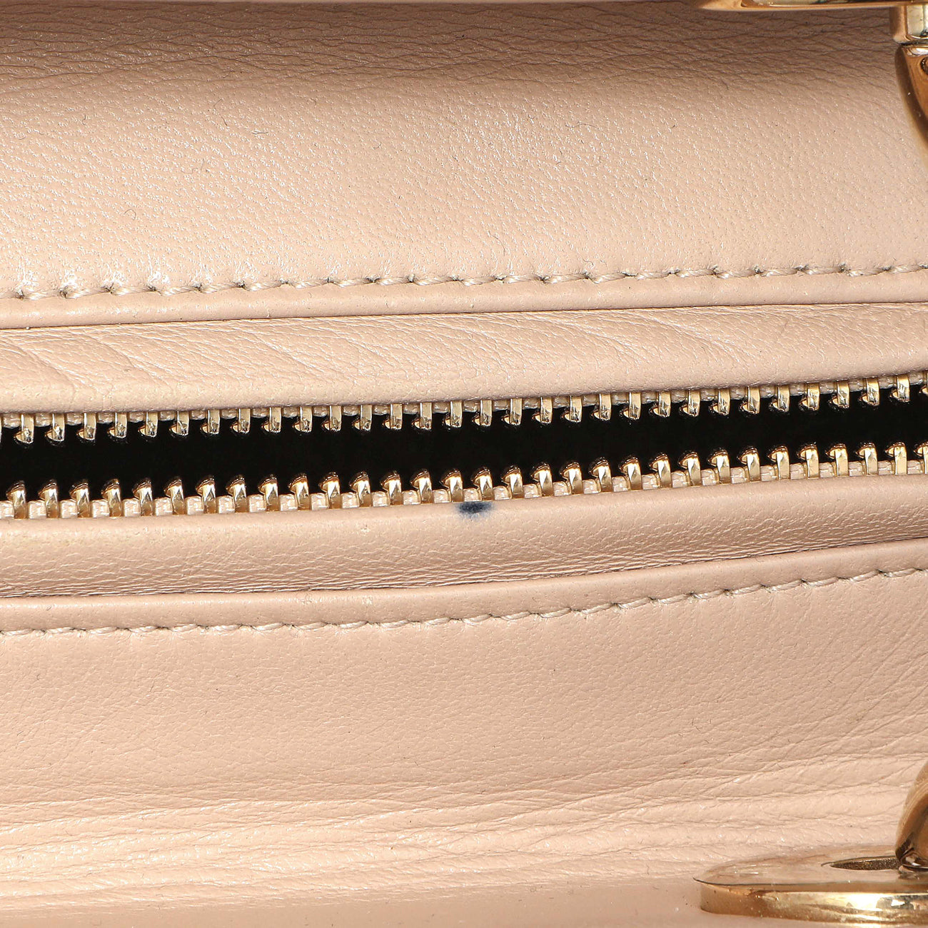 Exclusive Christian Dior Nude Lambskin Cannage Medium Lady Dior — Alternate View 14