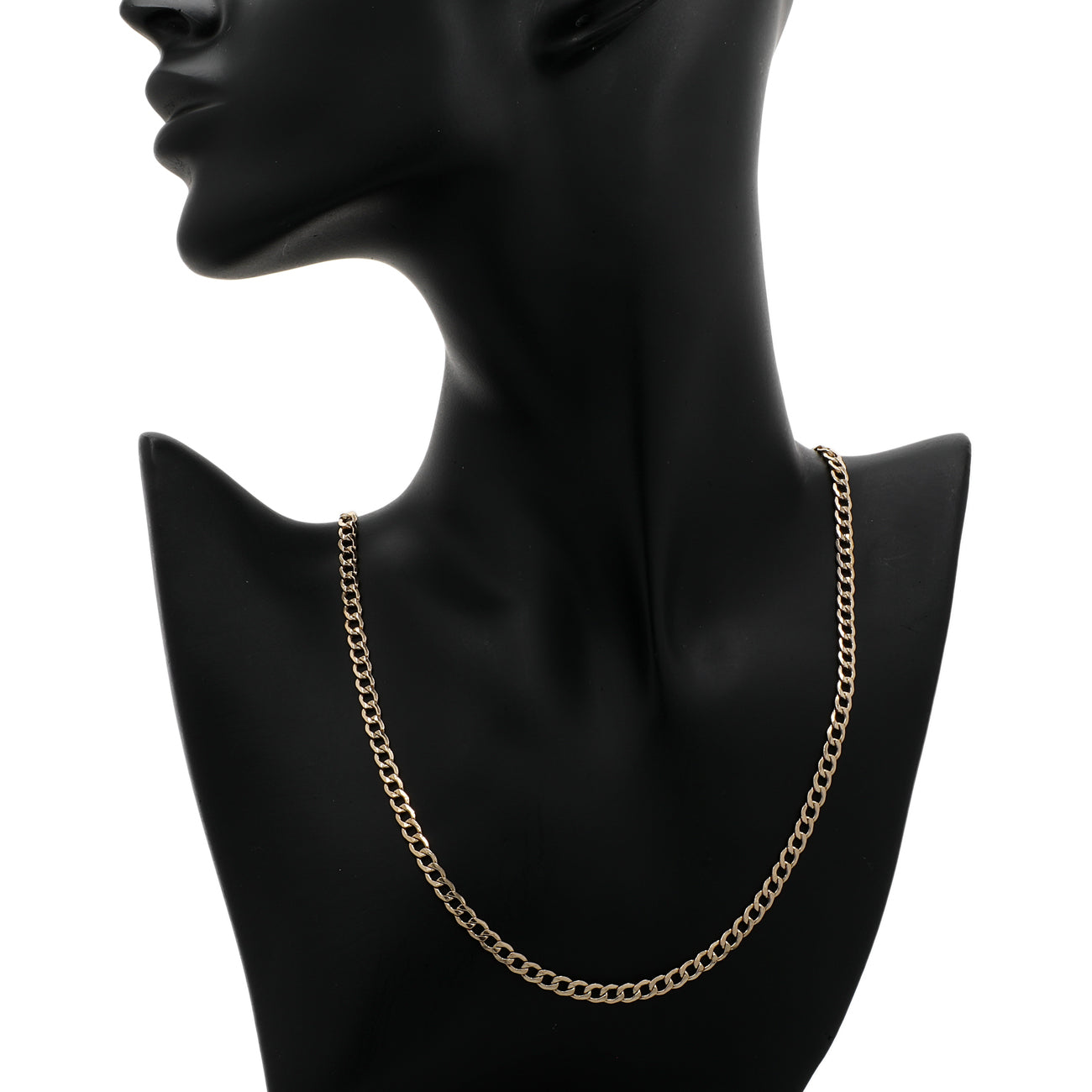 Exclusive 18K Yellow Gold Cuban Link Chain — Back View