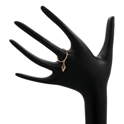 Exclusive Hermes 18K Rose Gold Gambade H Ring — Back View