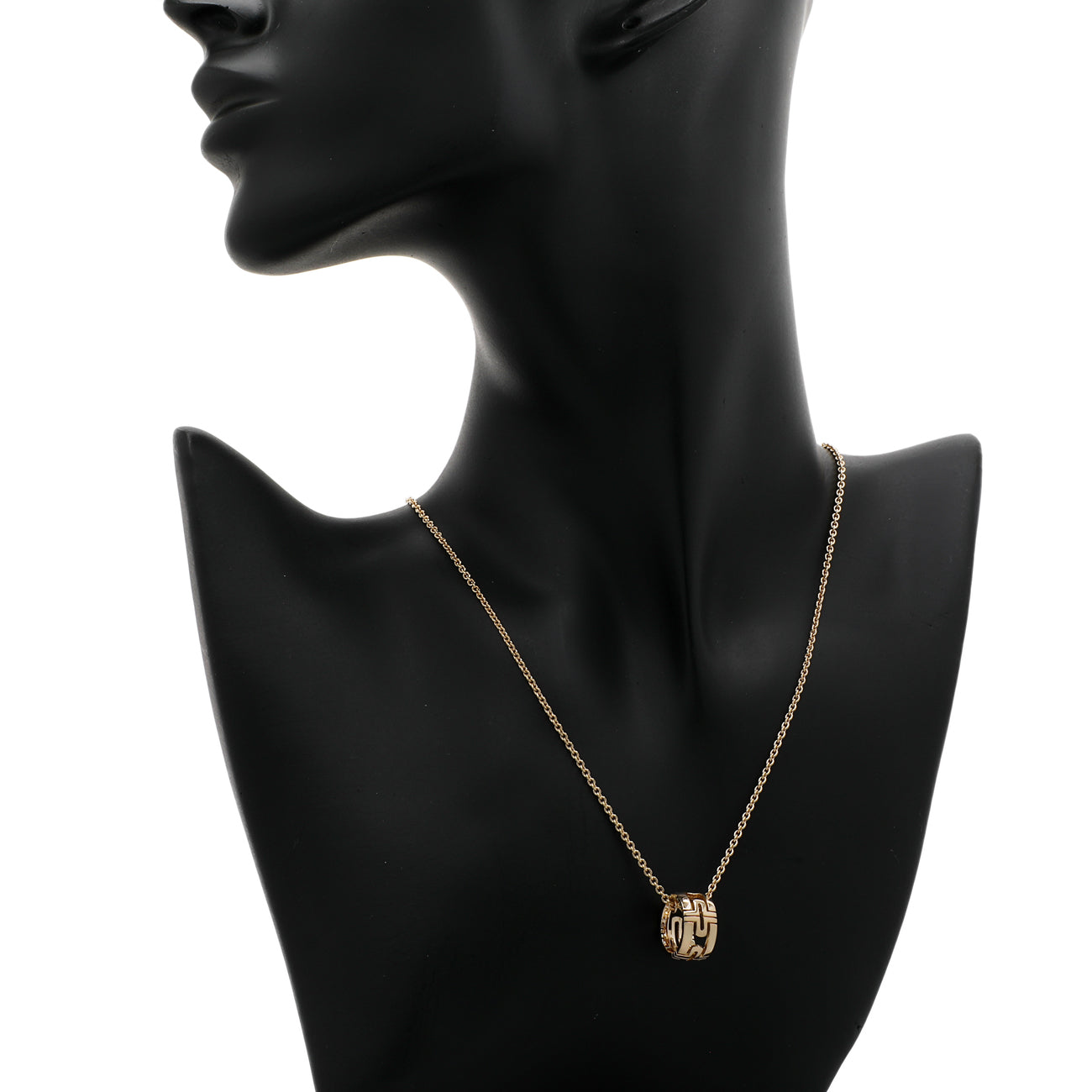 Exclusive Bulgari 18K Yellow Gold Parentesi Pendant Necklace — Top View