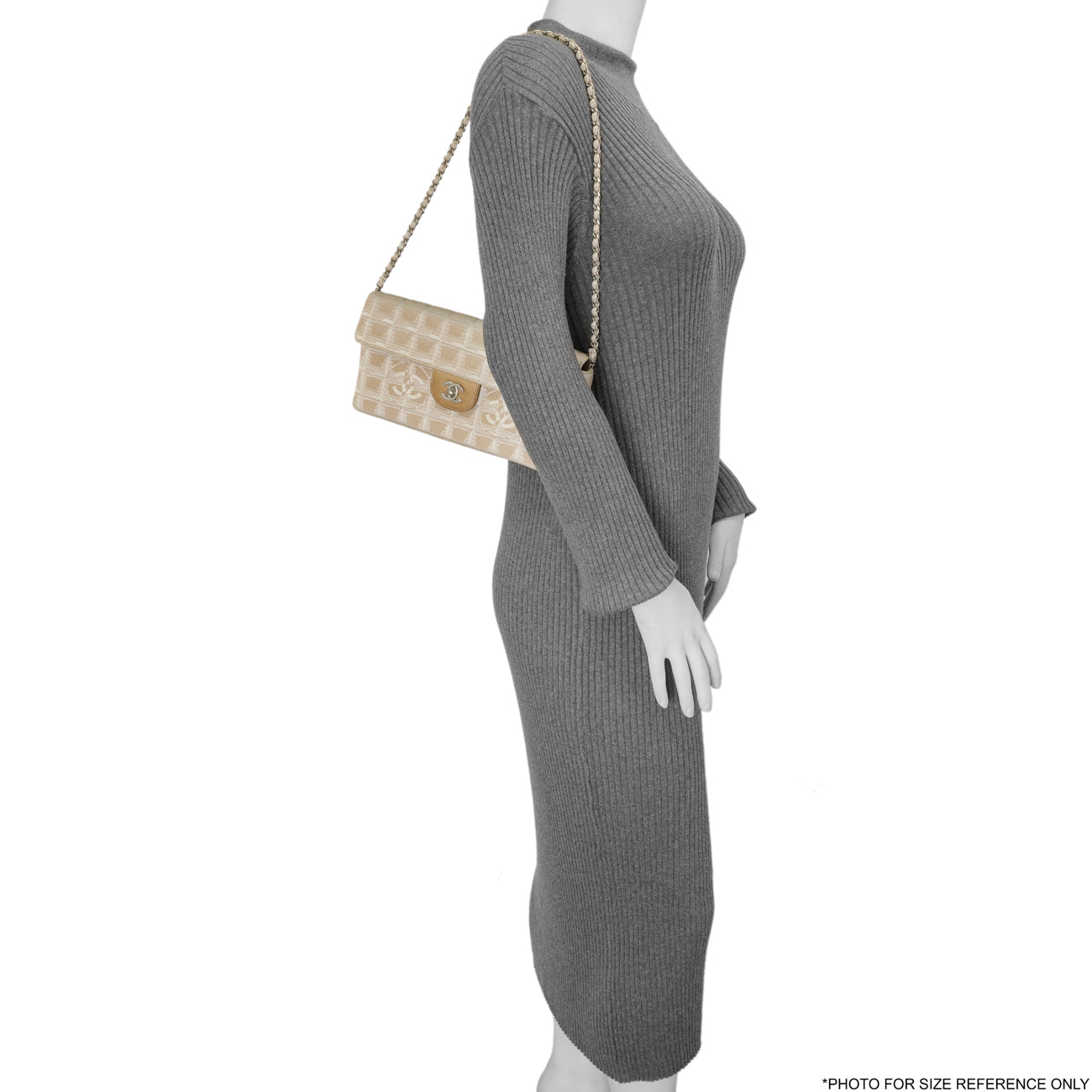 Exclusive Chanel Beige Nylon Travel East West Flap — Alternate View 8