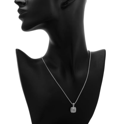 Exclusive David Yurman Sterling Silver Diamond Petite Albion Pendant Necklace — Top View