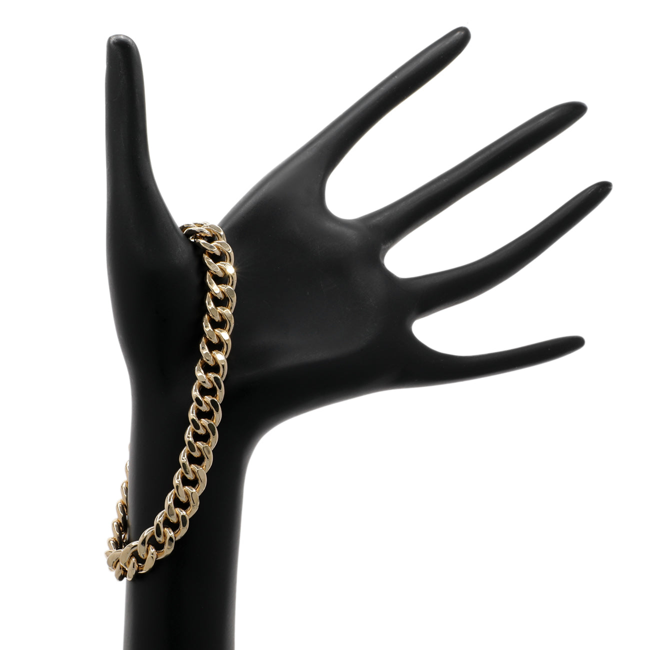 Exclusive 10K Yellow Gold Curb Link Bracelet — Back View