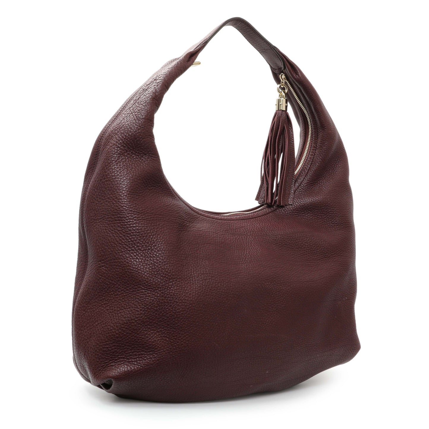Exclusive Gucci Scarlatto Pebbled Leather Soho Shoulder Bag — Side View