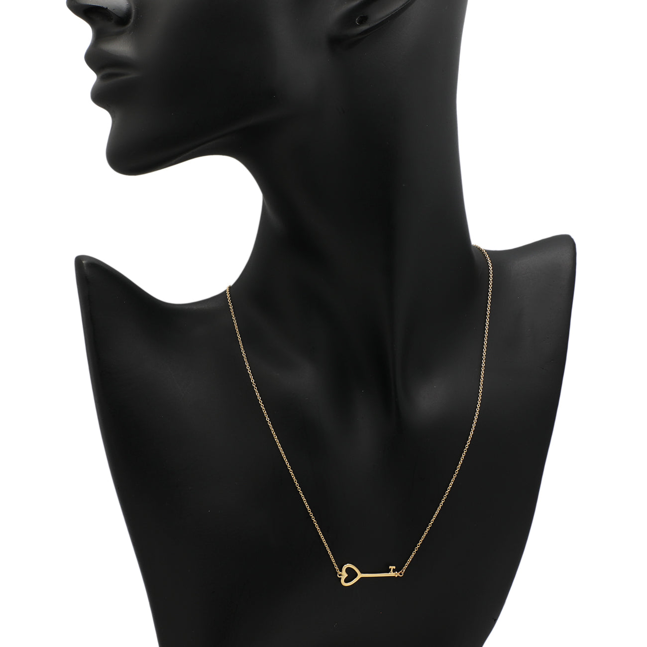 Exclusive Tiffany & Co. 18K Yellow Gold Heart Key Pendant — Top View