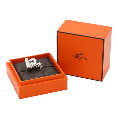 Exclusive Hermes Sterling Silver Large Croisette Ring — Top View