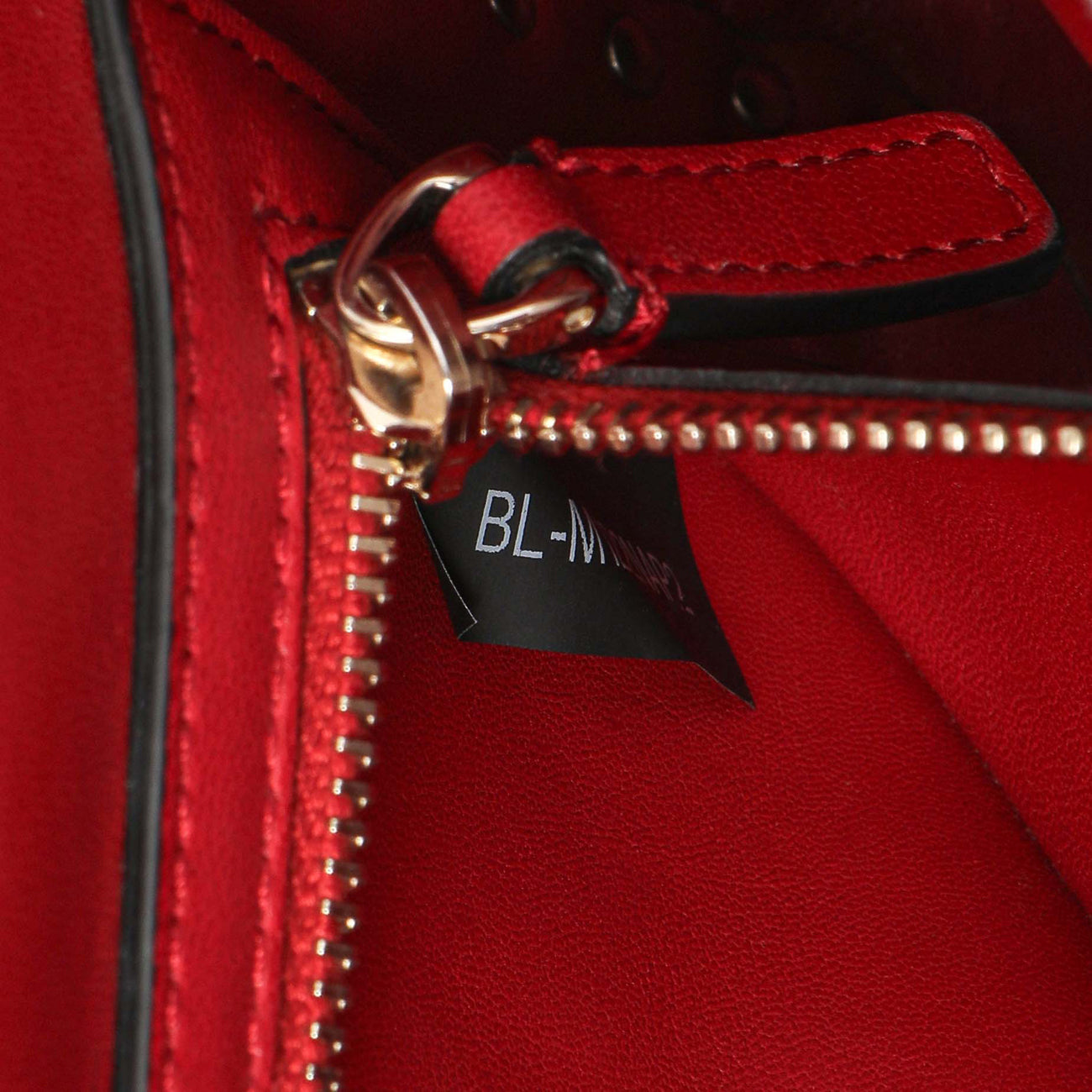 Exclusive Valentino Red Lambskin Medium Rockstud Spike Shoulder Bag — Lifestyle View