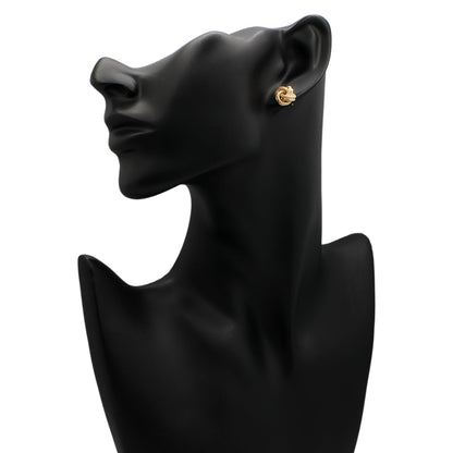 Exclusive 18K Yellow Gold Knot Earrings — Back View