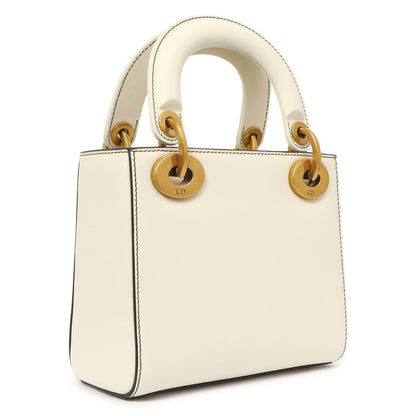 Exclusive Christian Dior White Calfskin Niki De Saint Phalle Mini Supple Lady Dior — Side View