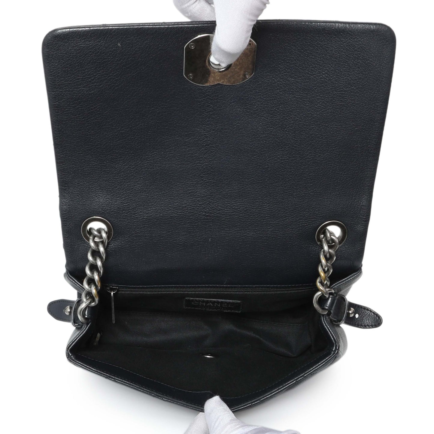Exclusive Chanel Black Calfskin Mumbai Flap Bag — Alternate View 8