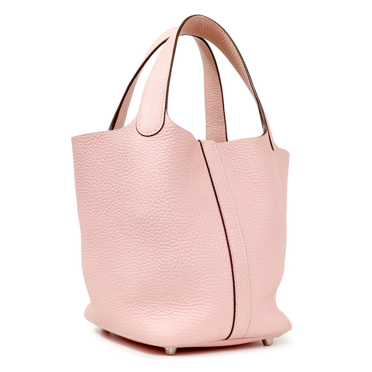 Exclusive Hermes Rose Sakura Taurillon Clemence Picotin Lock 18 — Side View