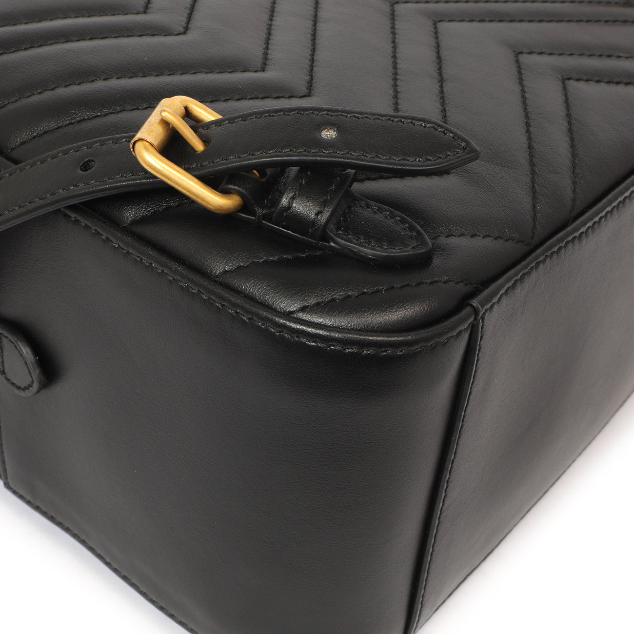 Exclusive Gucci Black Calfskin Matelasse GG Marmont Backpack — Alternate View 9