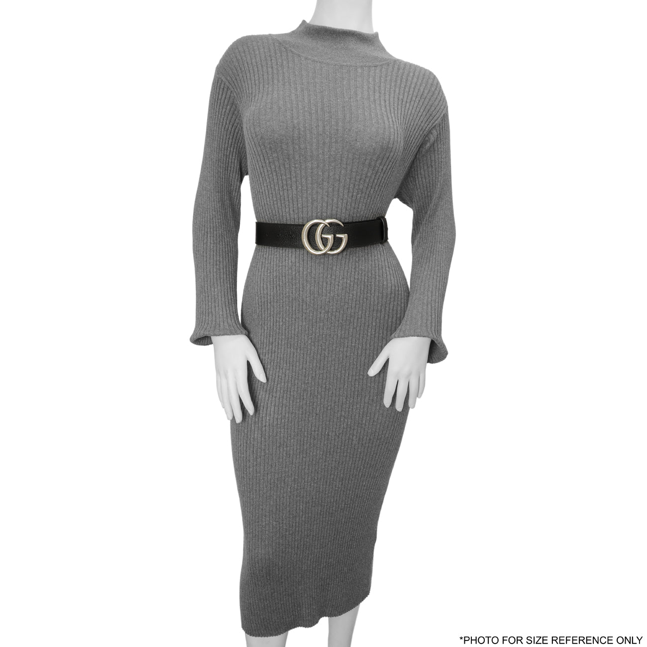 Exclusive Gucci Black Calfskin Double G 40mm Belt — Lifestyle View
