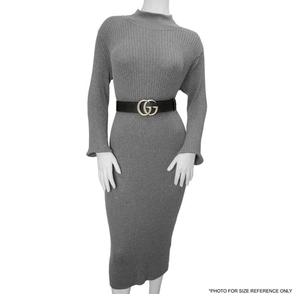 Exclusive Gucci Black Calfskin Double G 40mm Belt — Lifestyle View