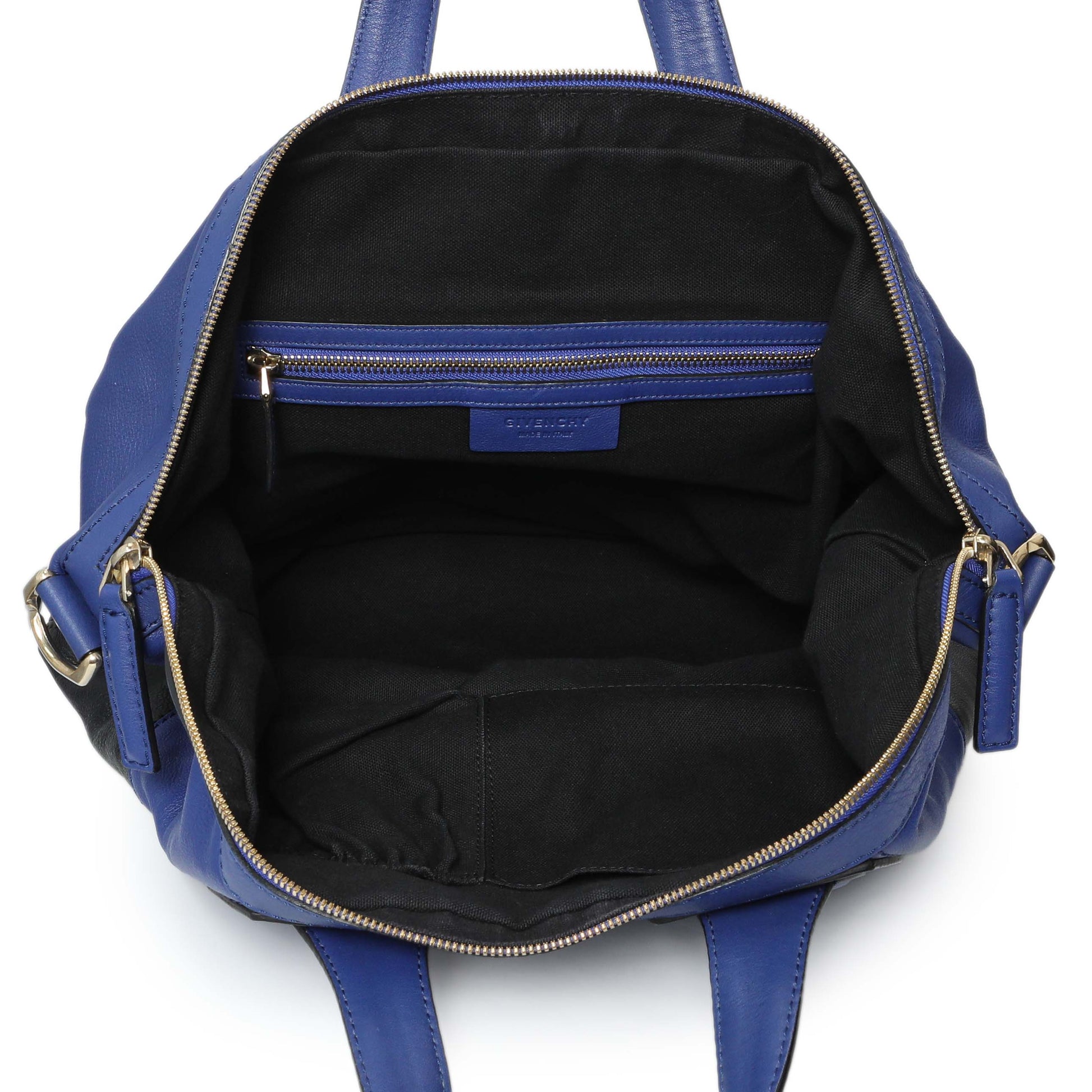 Exclusive Givenchy Black Blue Calfskin Medium Nightingale — Top View